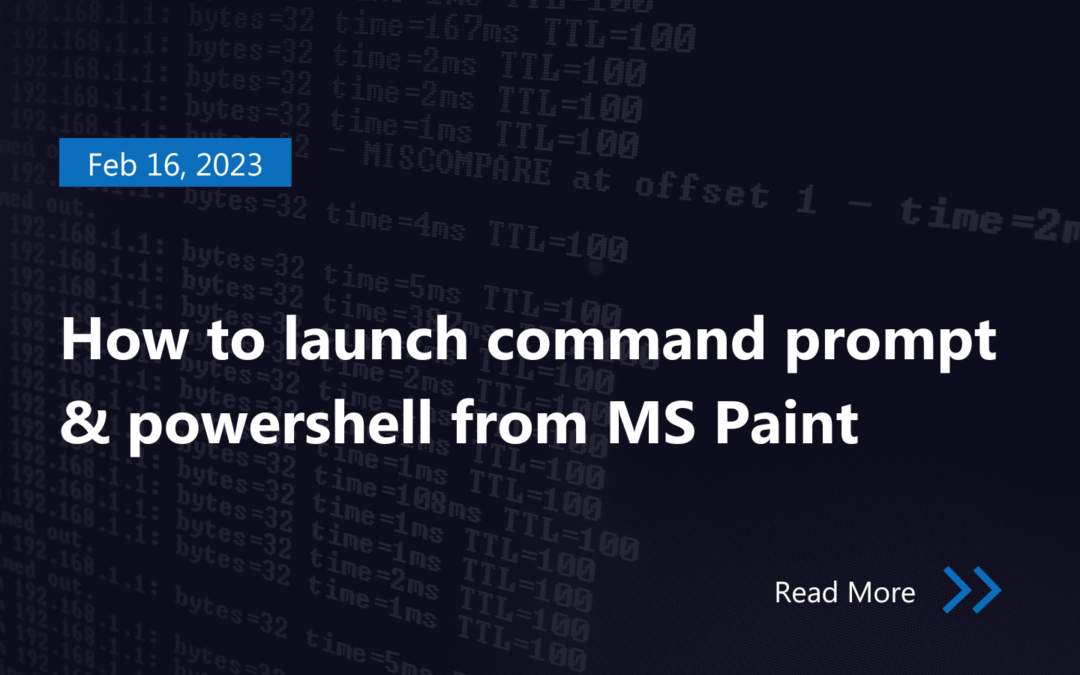 How to launch command prompt & powershell from MS Paint