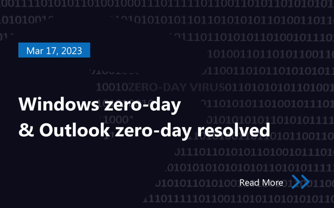 Windows zero-day & Outlook zero-day resolved