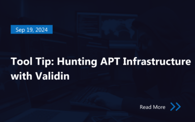 Tool Tip: Hunting APT Infrastructure with Validin