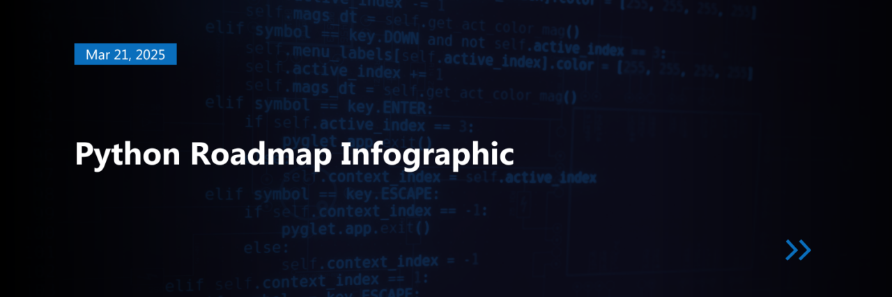 Python Roadmap Infographic - Black Cell